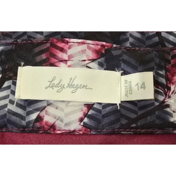 Lady Hagen Blue & Pink Floral Mini Golf Skort Size 14 - Picture 7 of 10